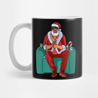 Black Santa Claus Gangster Christmas Mug